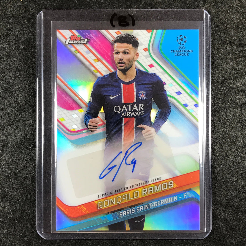 2024-25 Topps Finest UEFA Club Comp GONCALO RAMOS Base Auto Refractor #GR (B)