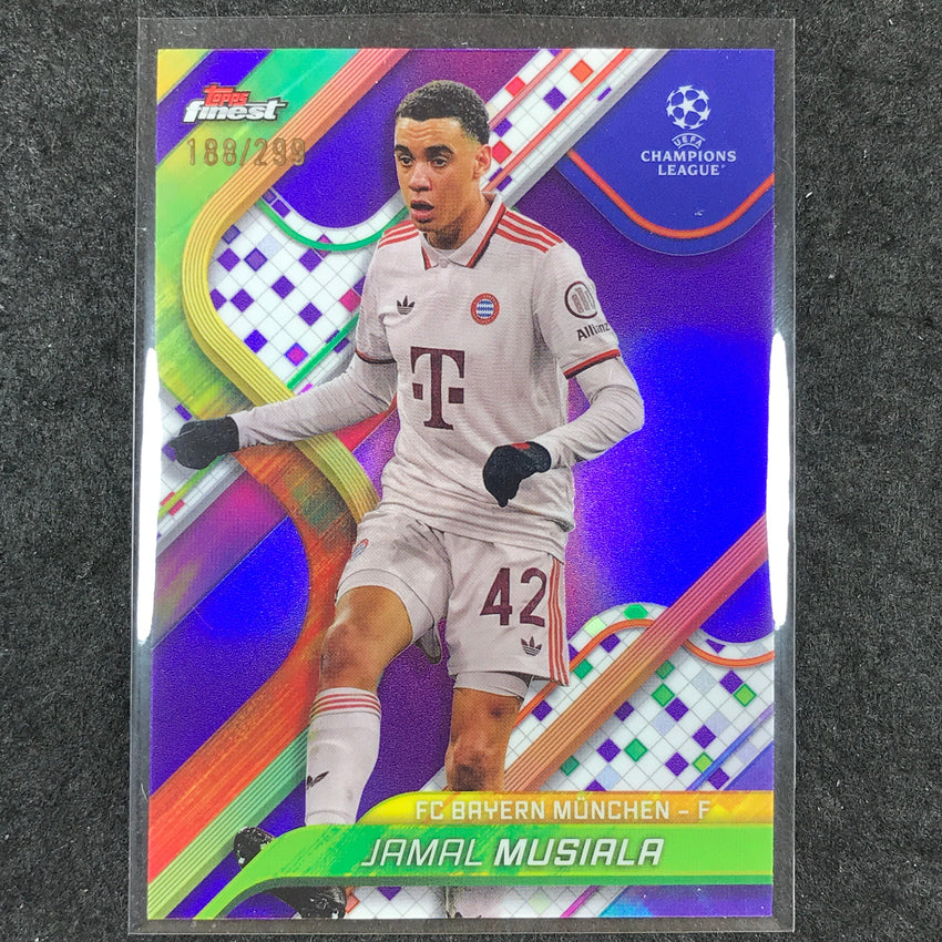 2024-25 Topps Finest UEFA Club Comp JAMAL MUSIALA Base Purple /299 #88