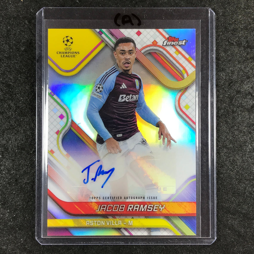 2024-25 Topps Finest UEFA Club Comp JACOB RAMSEY Base Auto Refractor #RA (A)