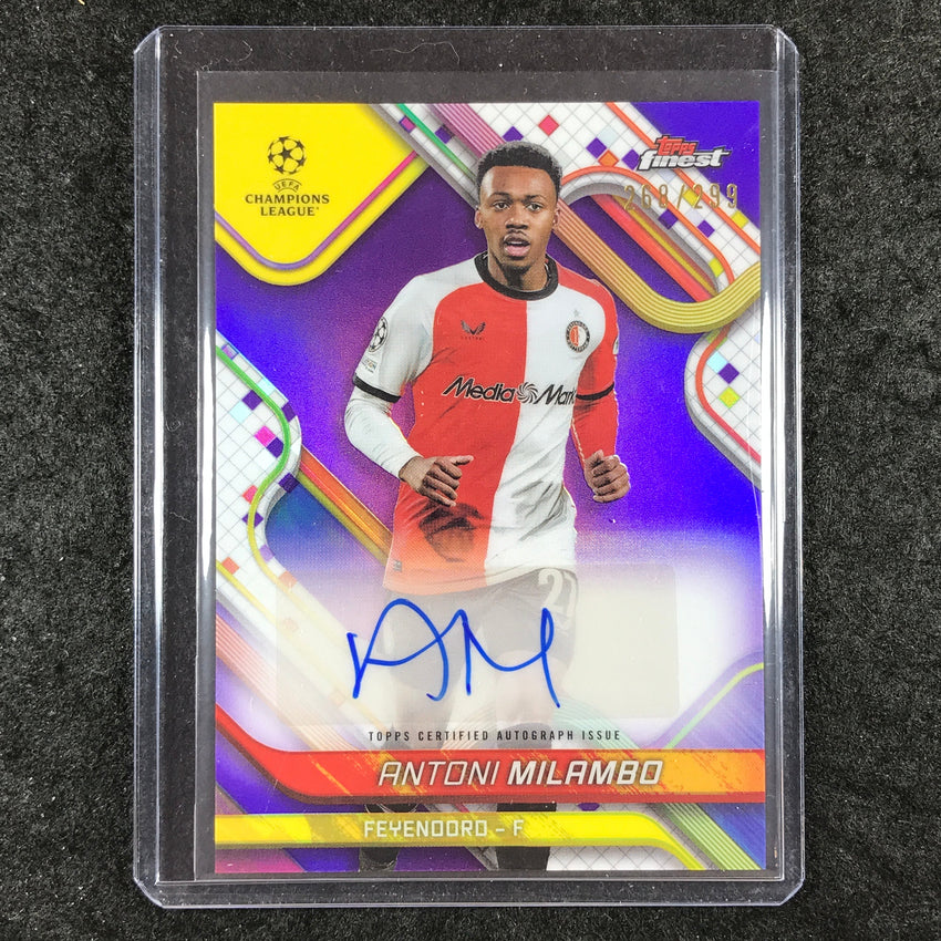 2024-25 Topps Finest UEFA Club Comp ANTONI MILAMBO Base Auto Purple 268/299