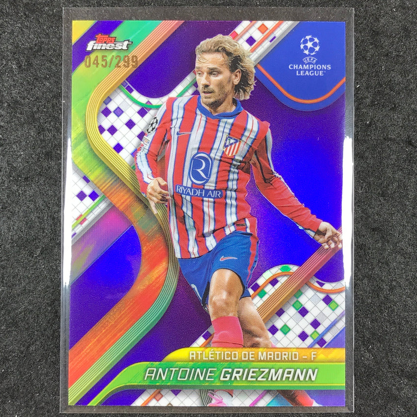 2024-25 Topps Finest UEFA Club Comp ANTOINE GRIEZMANN Base Purple /299 #89