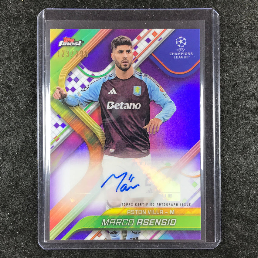 2024-25 Topps Finest UEFA Club Comp MARCO ASENSIO Base Auto Purple 123/299