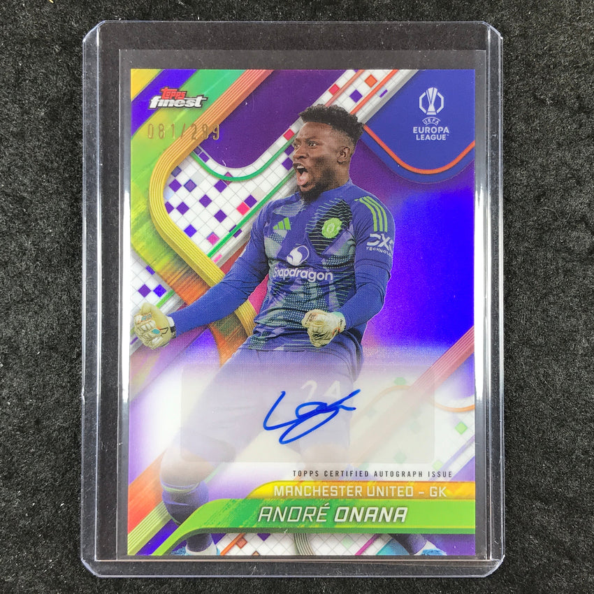 2024-25 Topps Finest UEFA Club Comp ANDRE ONANA Base Auto Purple 81/299