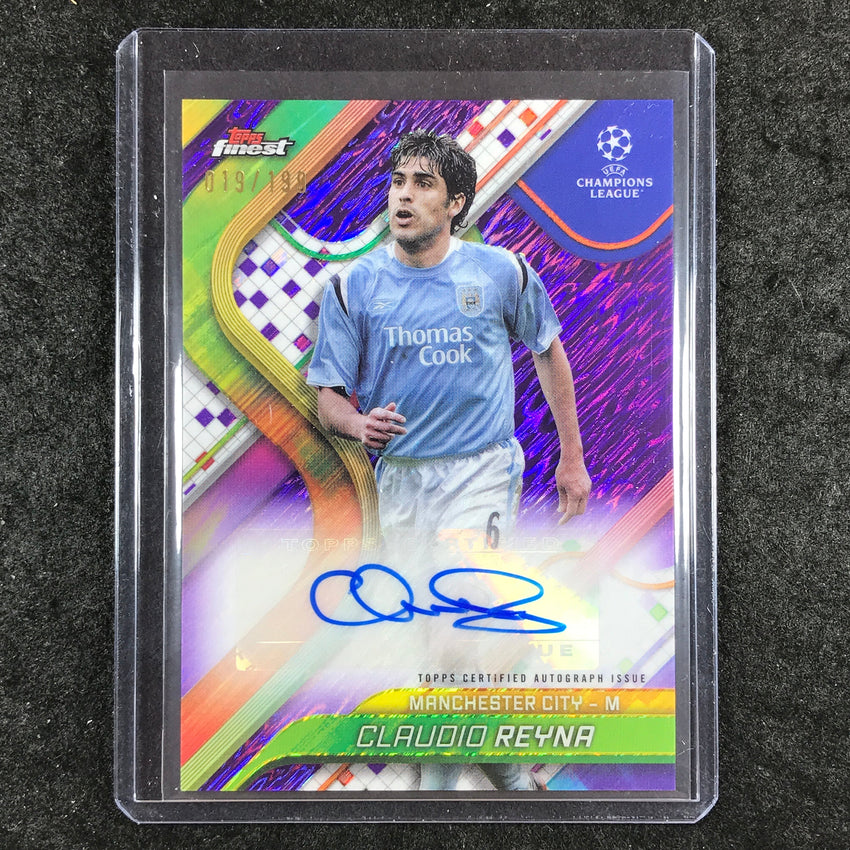 2024-25 Topps Finest UEFA Club Comp CLAUDIO REYNA Auto Purple Shimmer 19/199