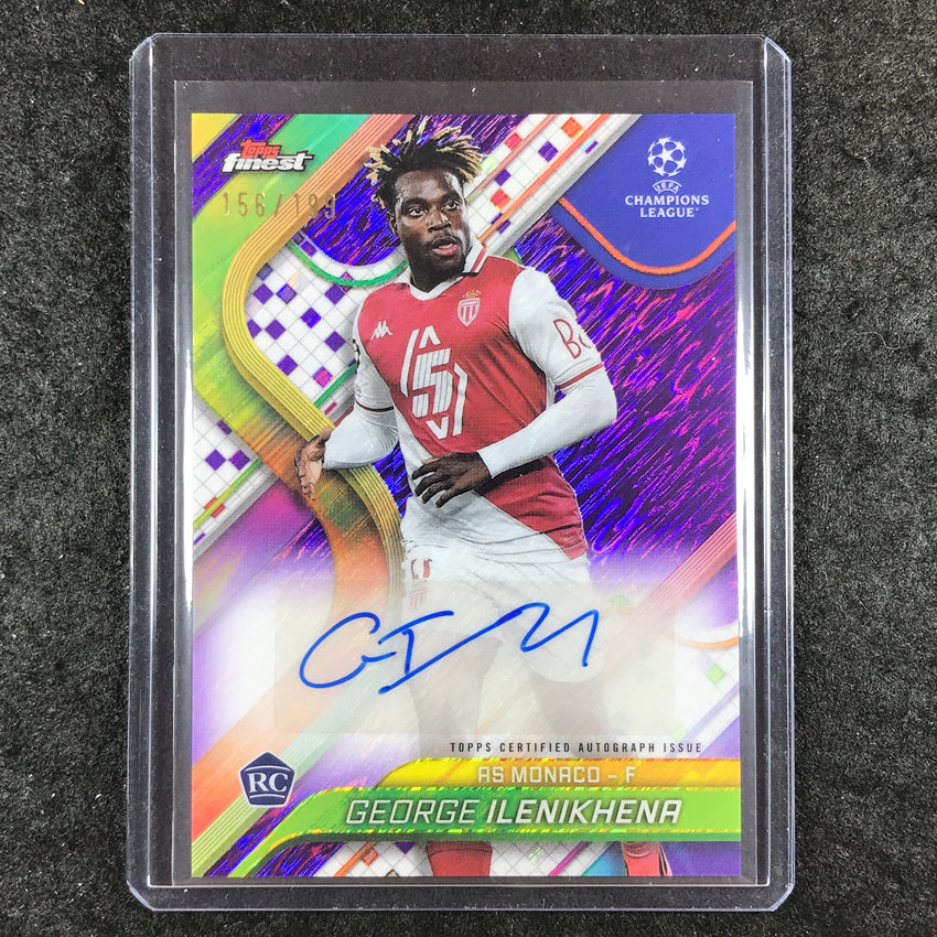 2024-25 Finest UEFA Club Comp GEORGE ILENIKHENA Rookie Auto Purple 156/199