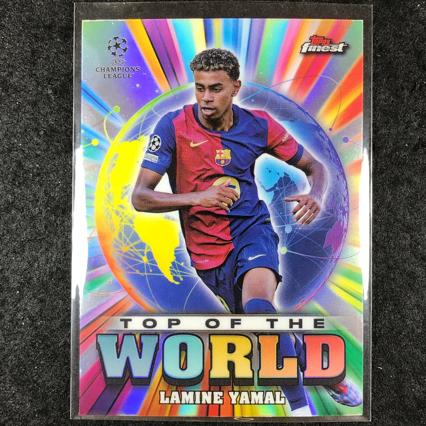 2024-25 Topps Finest UEFA Club Comp LAMINE YAMAL Top of the World Base #2