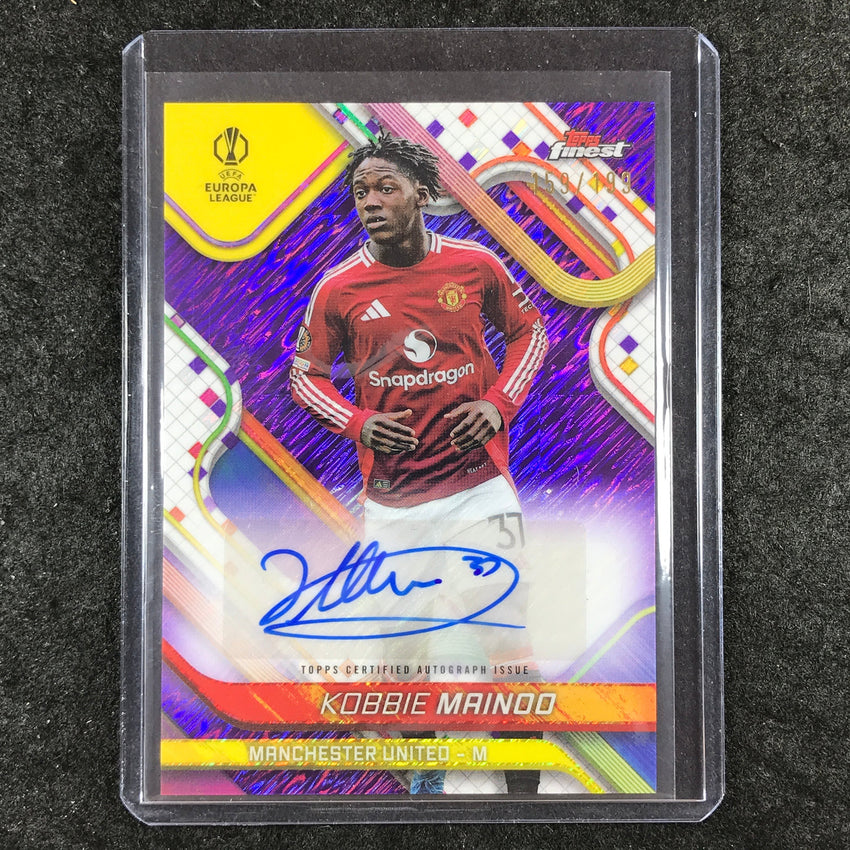 2024-25 Topps Finest UEFA Club Comp KOBBIE MAINOO Auto Purple Shimmer 159/199