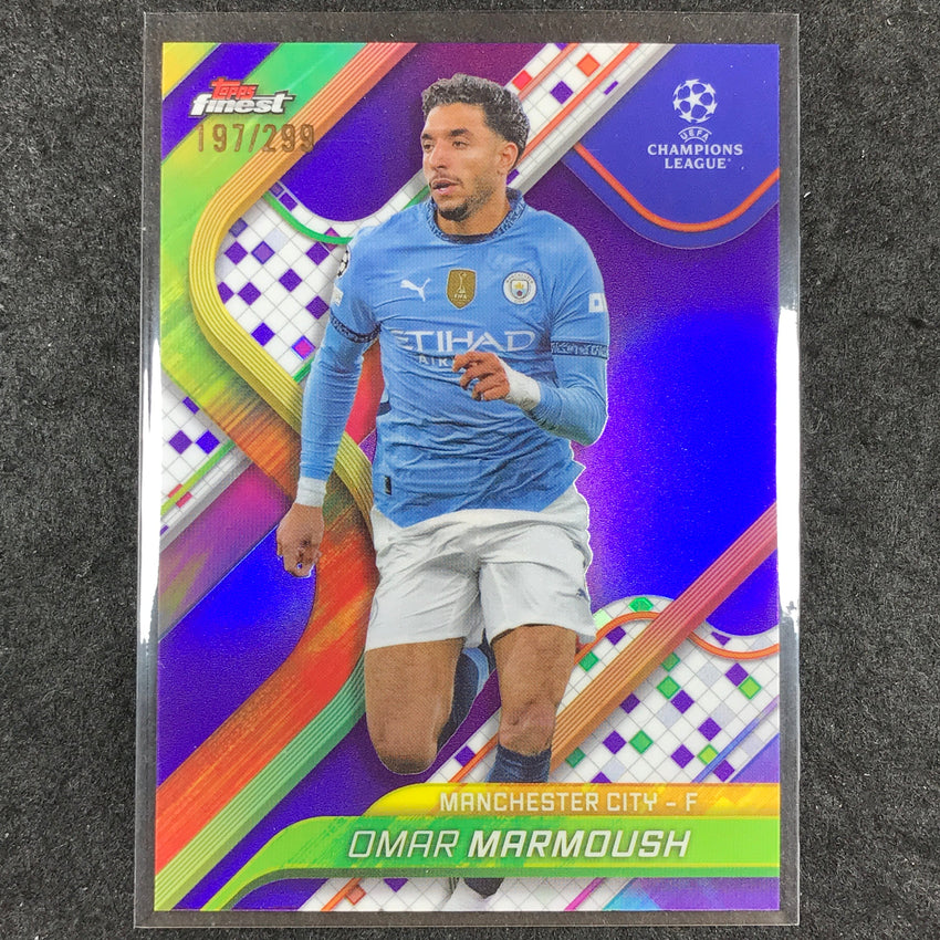 2024-25 Topps Finest UEFA Club Comp OMAR MARMOUSH Base Purple /299 #108