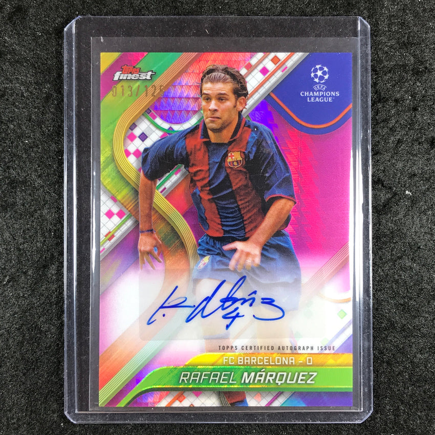 2024-25 Topps Finest UEFA Club Comp RAFAEL MARQUEZ Base Auto Pink Prism 13/125