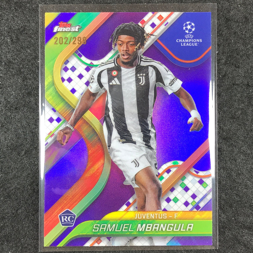 2024-25 Topps Finest UEFA Club Comp SAMUEL MBANGULA Rookie Base Purple /299 #117