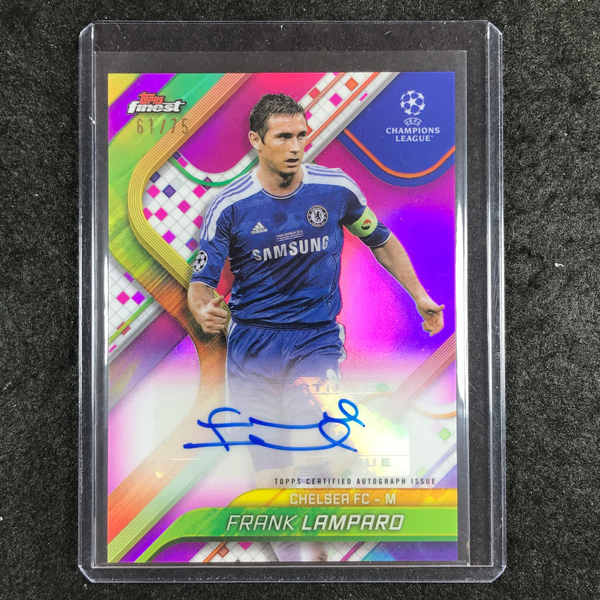 2024-25 Topps Finest UEFA Club Comp FRANK LAMPARD Base Auto Magenta 61/75