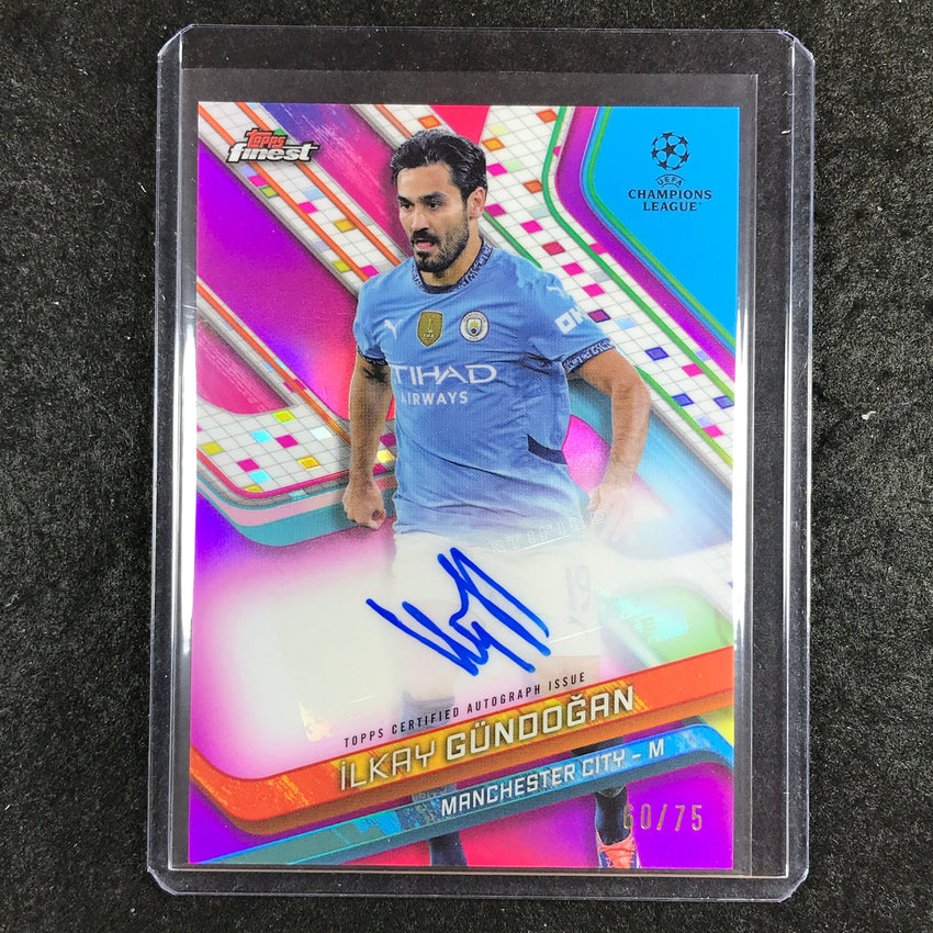 2024-25 Topps Finest UEFA Club Comp ILKAY GUNDOGAN Base Auto Magenta 60/75