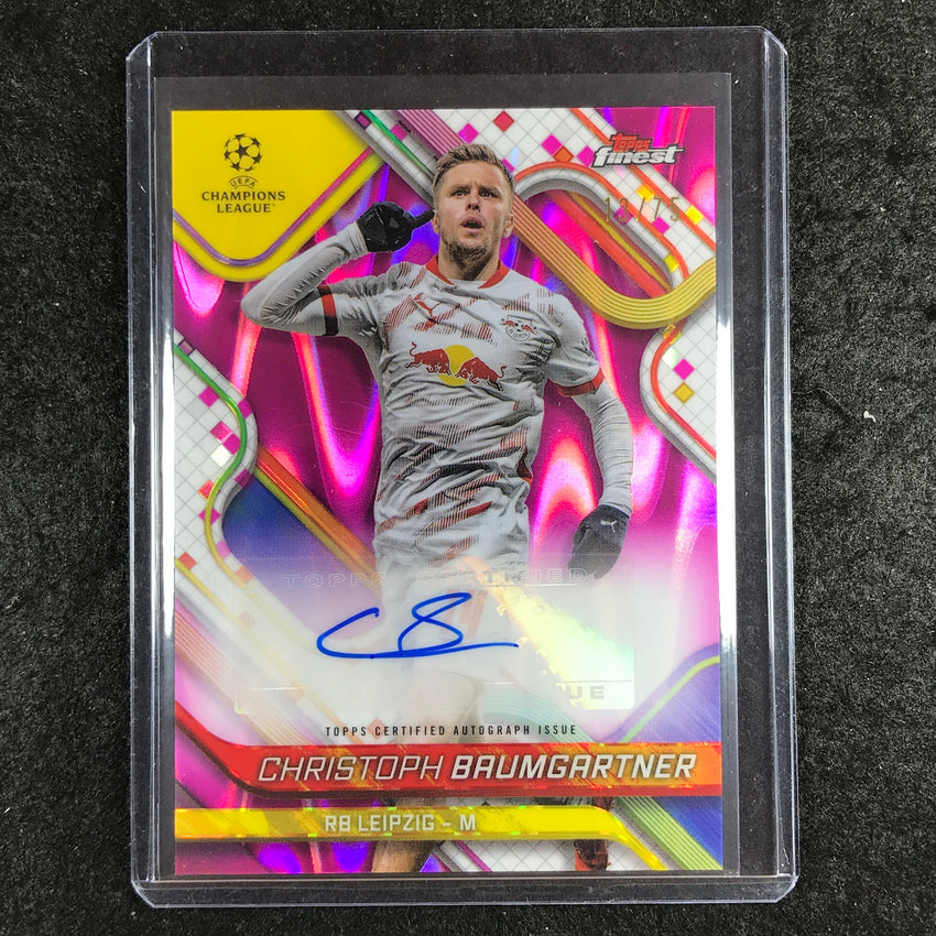 2024-25 Finest UEFA Club Comp CHRISTOPH BAUMGARTNER Base Auto Magenta Wave 13/75