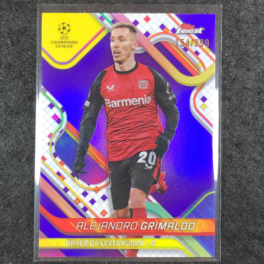 2024-25 Topps Finest UEFA Club Comp ALEJANDRO GRIMALDO Base Purple /299 #119