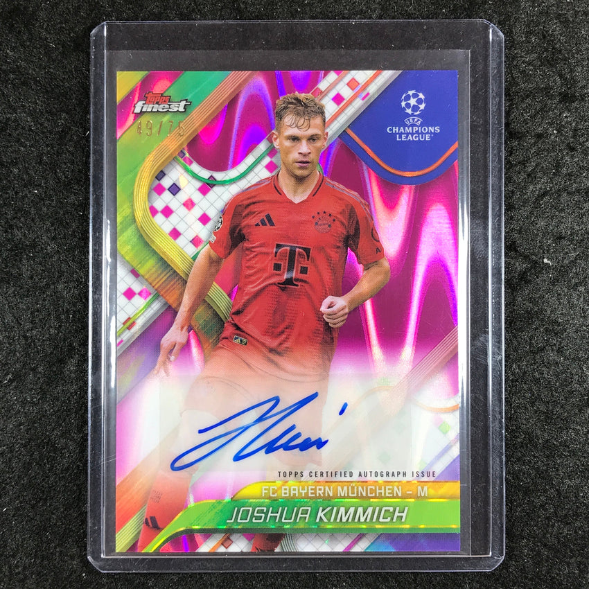 2024-25 Topps Finest UEFA Club Comp JOSHUA KIMMICH Base Auto Magenta Wave 49/75