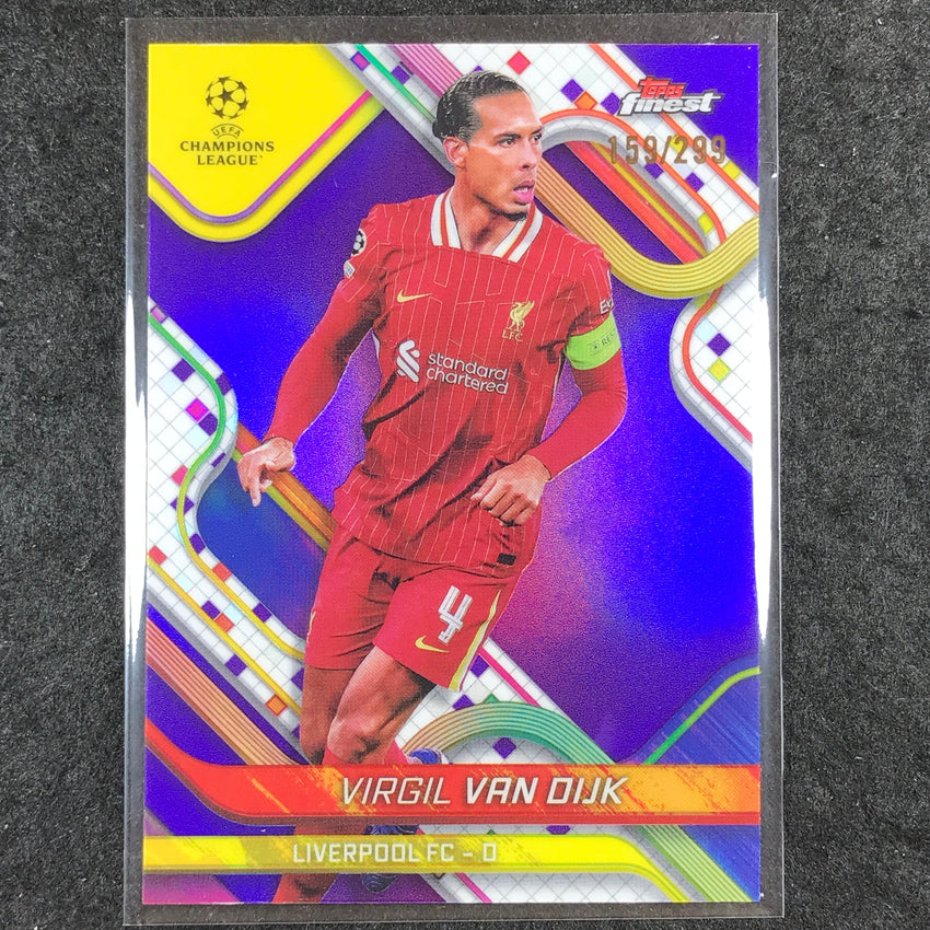 2024-25 Topps Finest UEFA Club Comp VIRGIL VAN DIJK Base Purple /299 #120