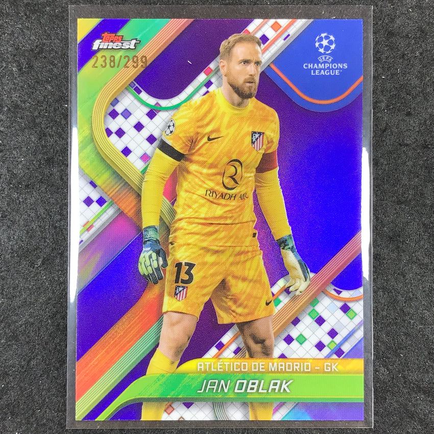 2024-25 Topps Finest UEFA Club Comp JAN OBLAK Base Purple /299 #124
