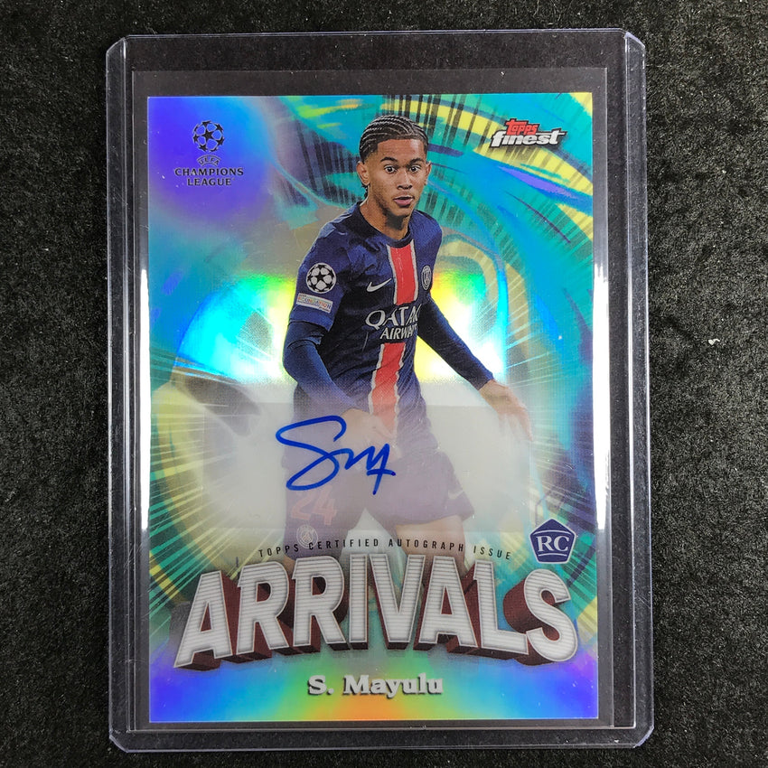 2024-25 Topps Finest UEFA Club Comp SENNY MAYULU Arrivals Rookie Auto #SM