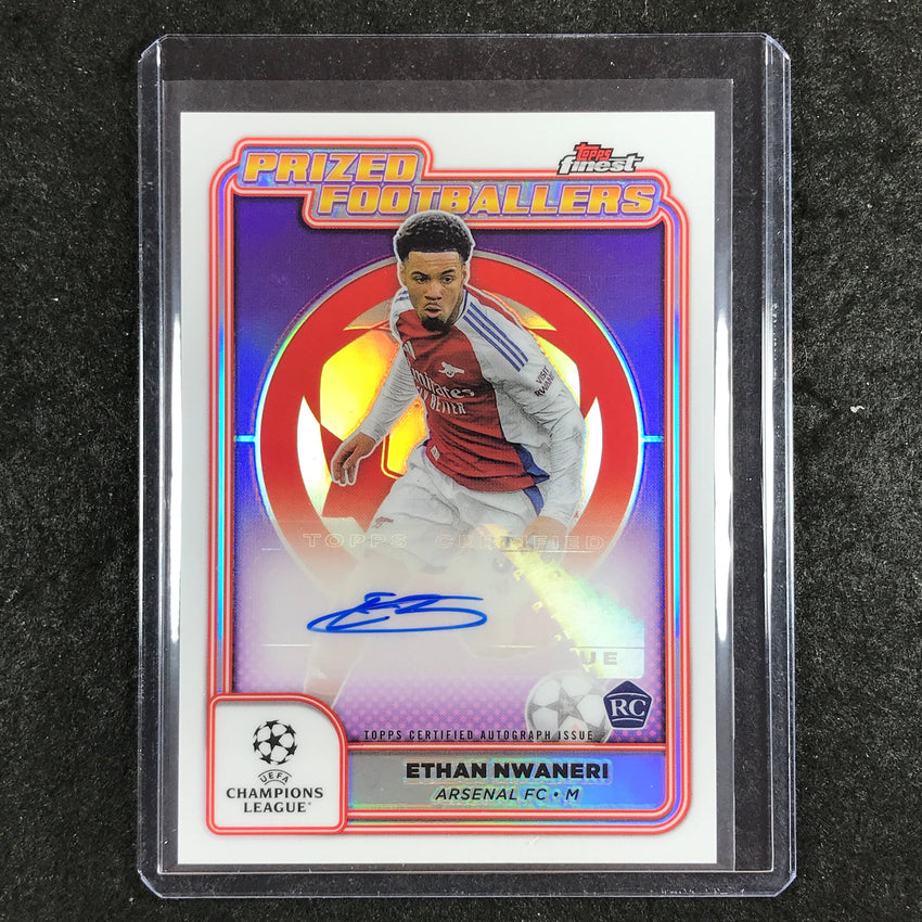 2024-25 Finest UEFA Club Comp ETHAN NWANERI Prized Footballers Rookie Auto #NW
