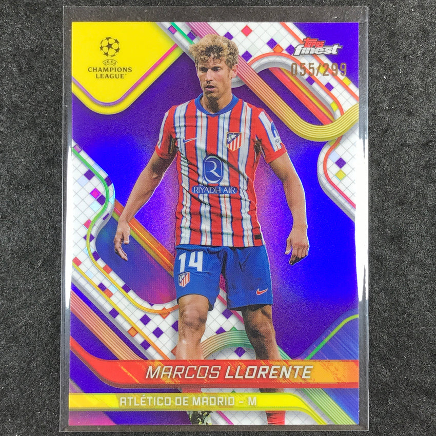 2024-25 Topps Finest UEFA Club Comp MARCOS LLORENTE Base Purple /299 #127