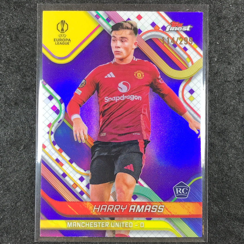 2024-25 Topps Finest UEFA Club Comp HARRY AMASS Rookie Base Purple /299 #139