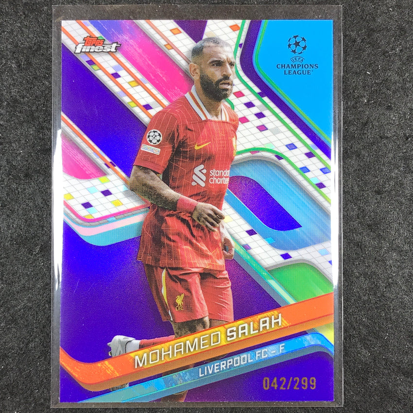 2024-25 Topps Finest UEFA Club Comp MOHAMED SALAH Base Purple /299 #150
