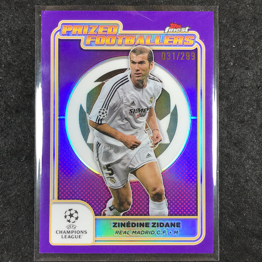 2024-25 Finest UEFA Club Comp ZINEDINE ZIDANE Prized Footballers Purple /299 #6