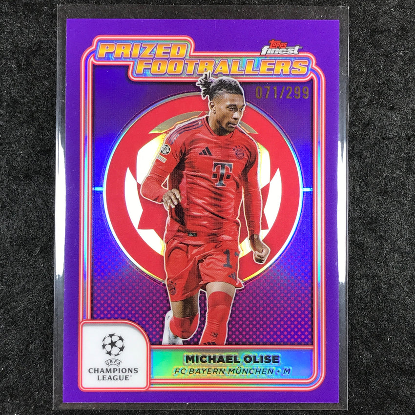 2024-25 Finest UEFA Club Comp MICHAEL OLISE Prized Footballers Purple /299 #12