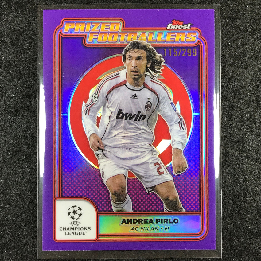 2024-25 Finest UEFA Club Comp ANDREA PIRLO Prized Footballers Purple /299 #17