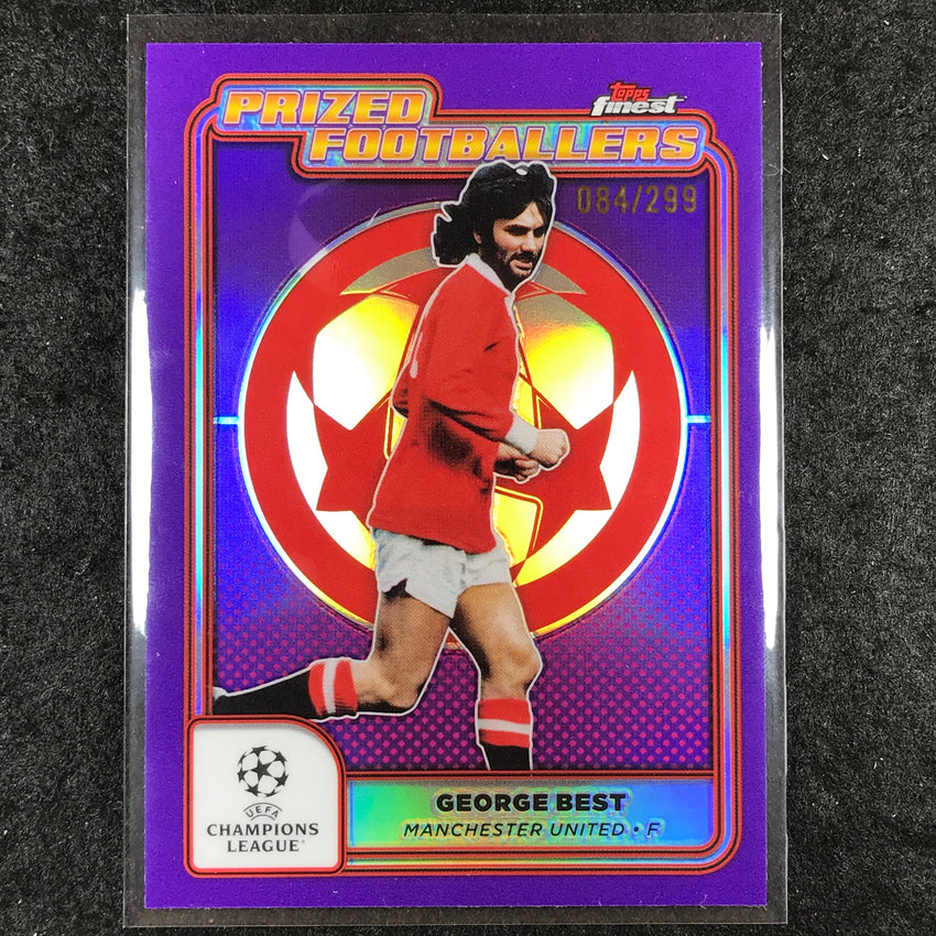 2024-25 Finest UEFA Club Comp GEORGE BEST Prized Footballers Purple /299 #23