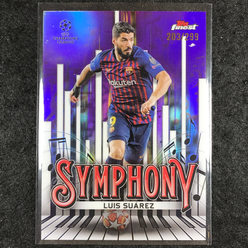 2024-25 Topps Finest UEFA Club Comp LUIS SUAREZ Symphony Purple /299 #18