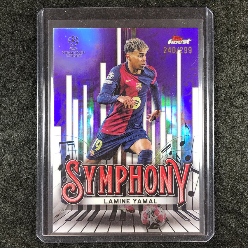 2024-25 Topps Finest UEFA Club Comp LAMINE YAMAL Symphony Purple /299 #19