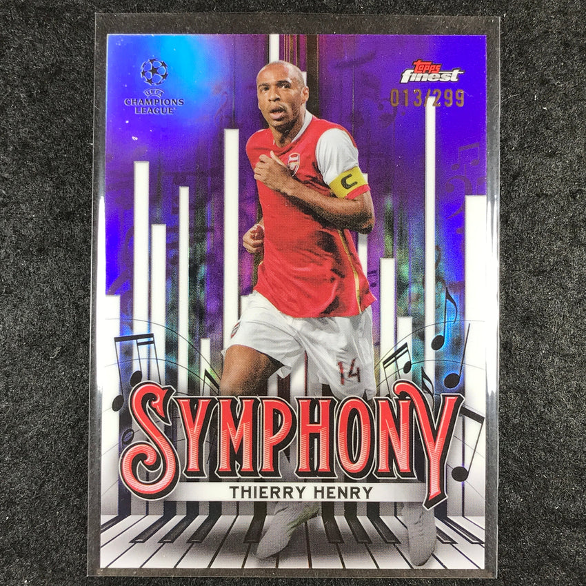 2024-25 Topps Finest UEFA Club Comp THIERRY HENRY Symphony Purple /299 #20