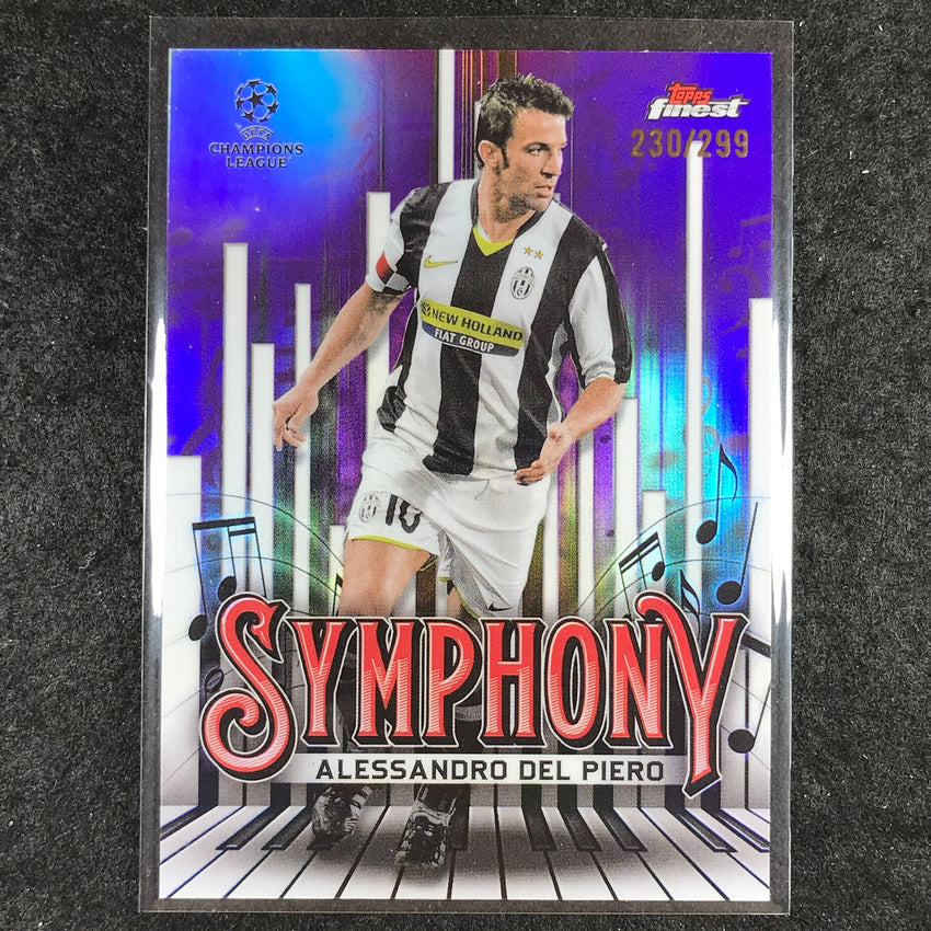 2024-25 Finest UEFA Club Comp ALESSANDRO DEL PIERO Symphony Purple /299 #25