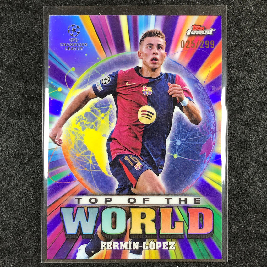 2024-25 Finest UEFA Club Comp FERMIN LOPEZ Top of the World Purple /299 #21
