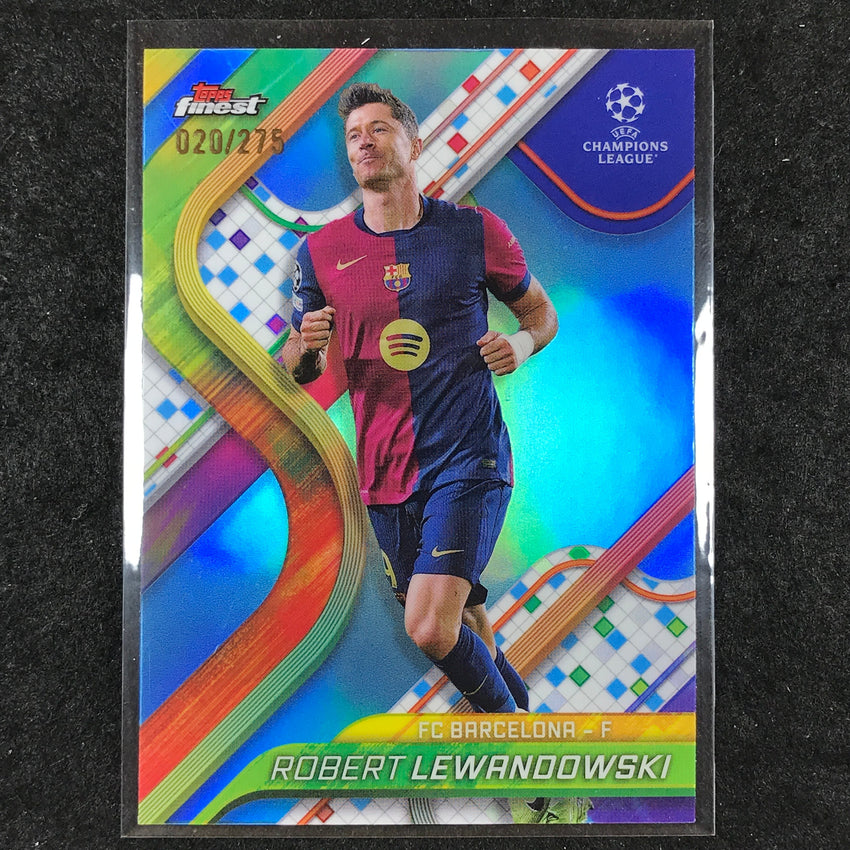 2024-25 Topps Finest UEFA Club Comp ROBERT LEWANDOWSKI Sky Blue /275 #19
