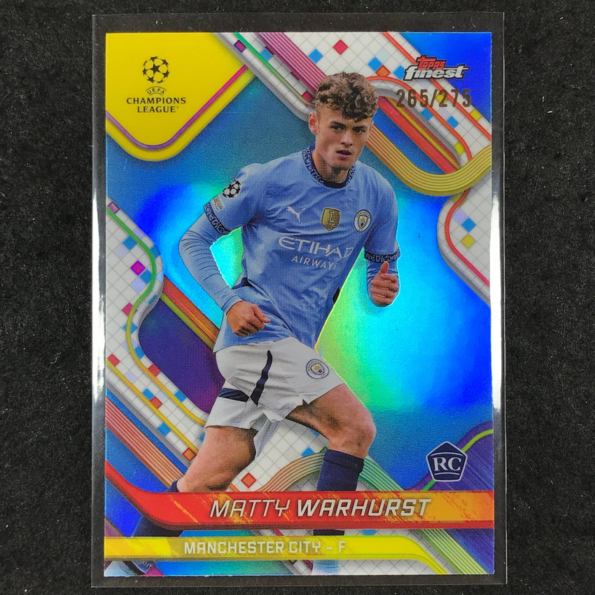 2024-25 Topps Finest UEFA Club Comp MATTY WARHURST Rookie Sky Blue /275 #31