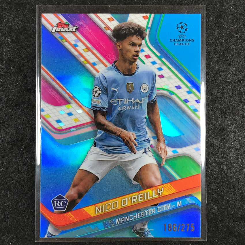 2024-25 Topps Finest UEFA Club Comp NICO O'REILLY Rookie Sky Blue /275 #33