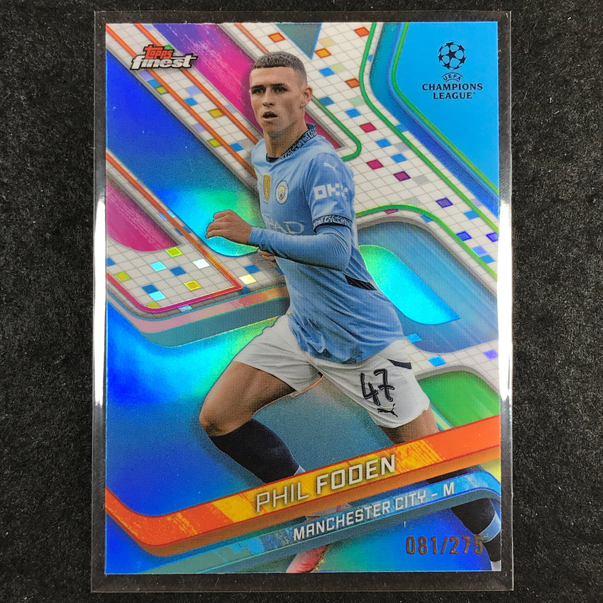 2024-25 Topps Finest UEFA Club Comp PHIL FODEN Sky Blue /275 #47