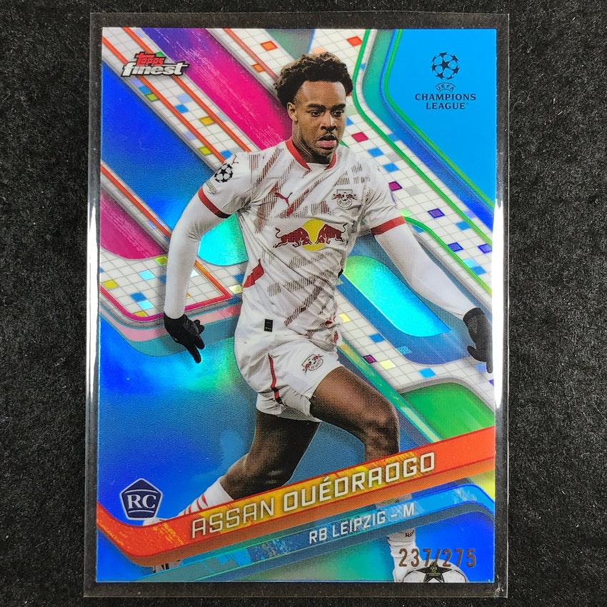 2024-25 Topps Finest UEFA Club Comp ASSAN OUEDRAOGO Rookie Sky Blue /275 #55