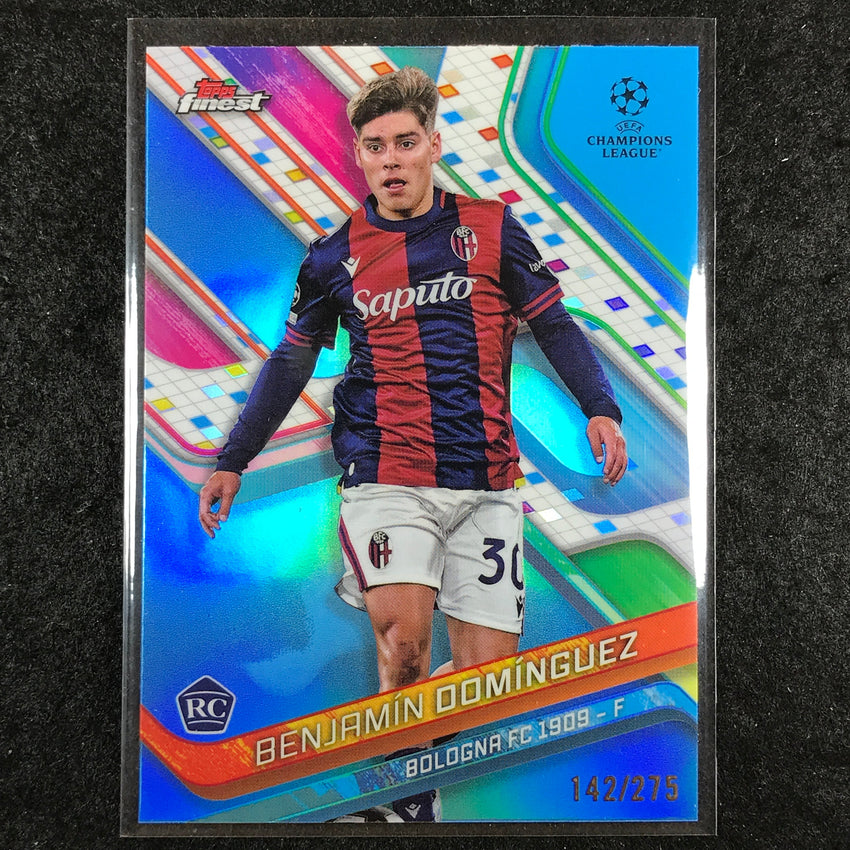 2024-25 Topps Finest UEFA Club Comp BENJAMIN DOMINGUEZ Rookie Sky Blue /275 #84