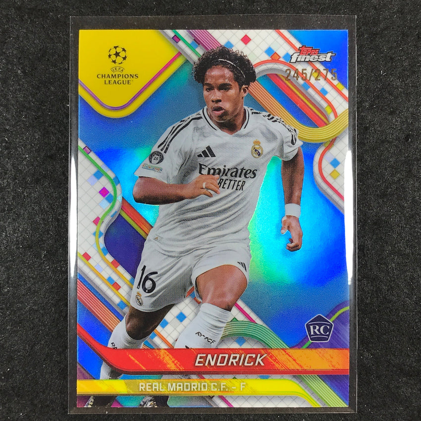 2024-25 Topps Finest UEFA Club Comp ENDRICK Rookie Sky Blue /275 #100