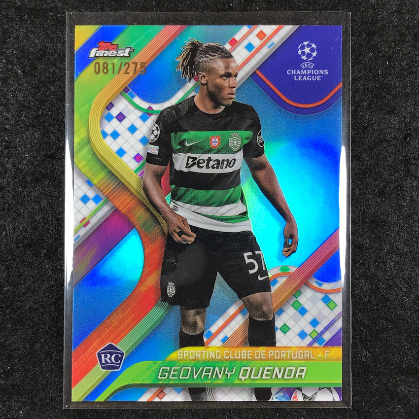 2024-25 Topps Finest UEFA Club Comp GEOVANY QUENDA Rookie Sky Blue /275 #116