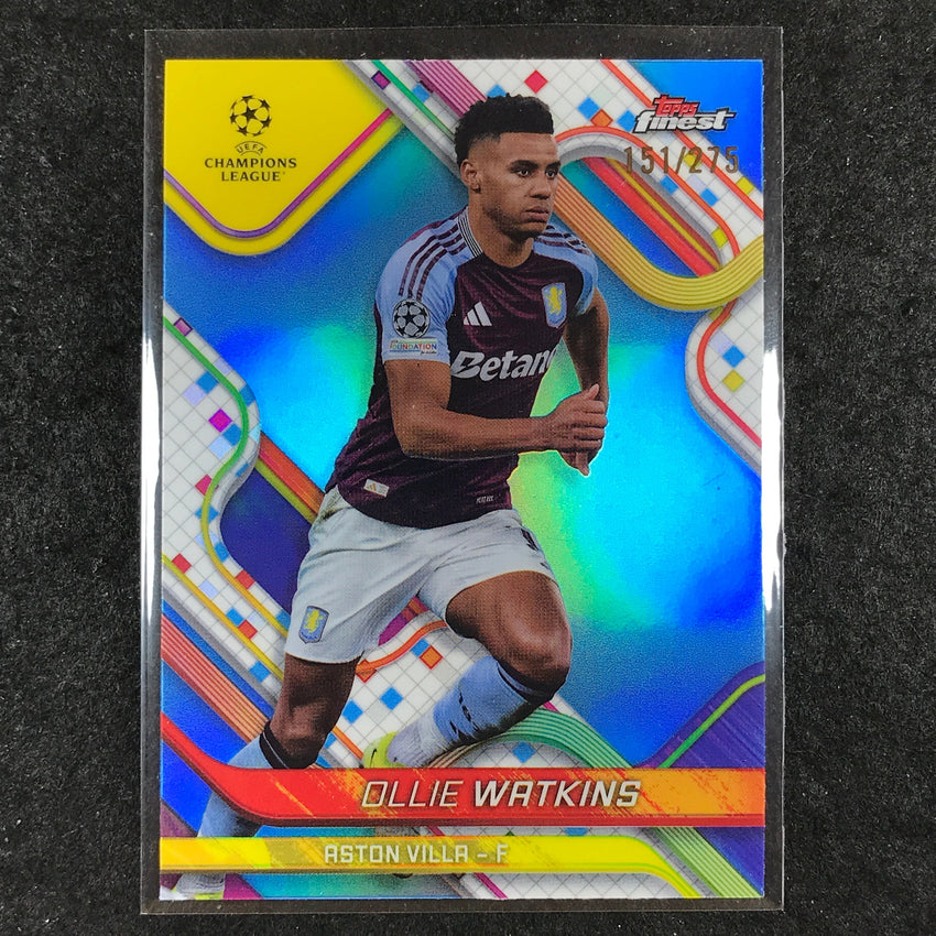 2024-25 Topps Finest UEFA Club Comp OLLIE WATKINS Sky Blue /275 #122