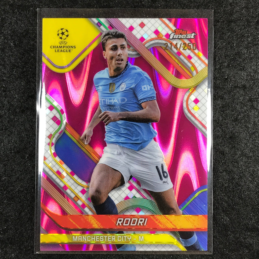 2024-25 Topps Finest UEFA Club Comp RODRI Pink RayWave /250 #1