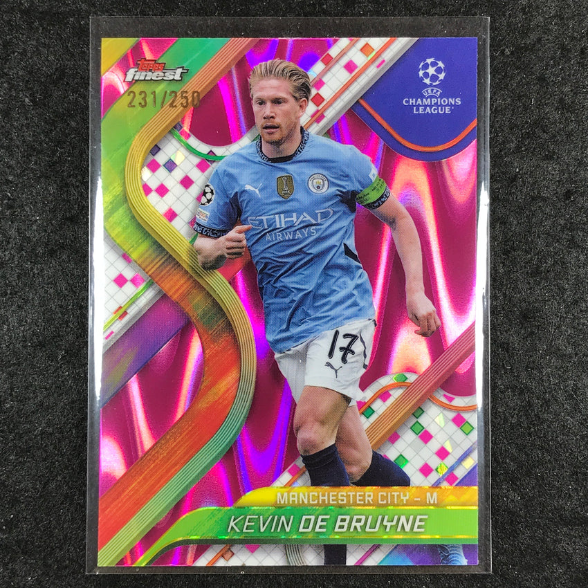 2024-25 Topps Finest UEFA Club Comp KEVIN DE BRUYNE Pink RayWave /250 #17