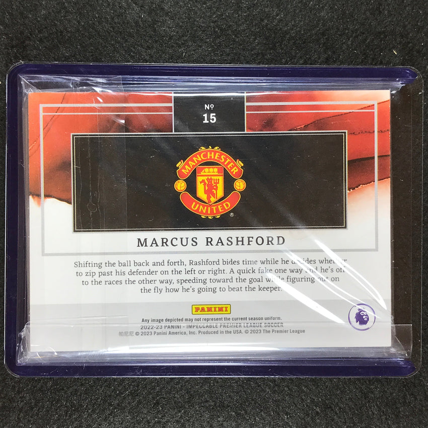 2022-23 Impeccable Epl Marcus Rashford 1/2 Troy Ounce 14k Gold Metal Logo 2/3