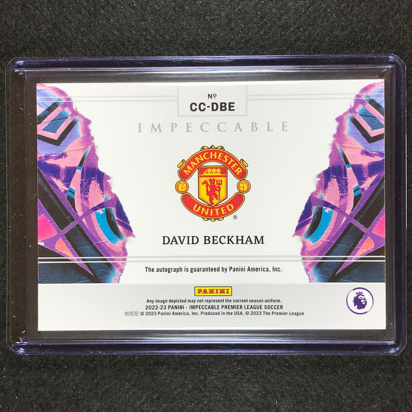 2022-23 Impeccable Epl David Beckham Canvas Creations Auto Silver 57/59