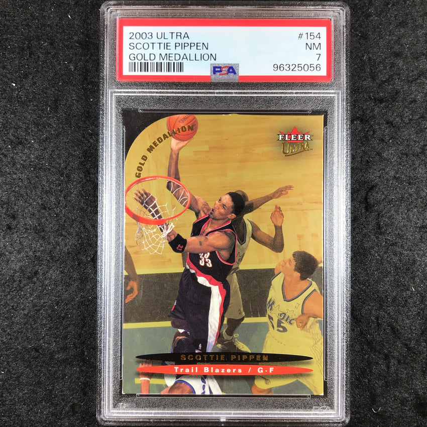 2003 Ultra SCOTTIE PIPPEN Gold Medallion #154 PSA 7 (056)