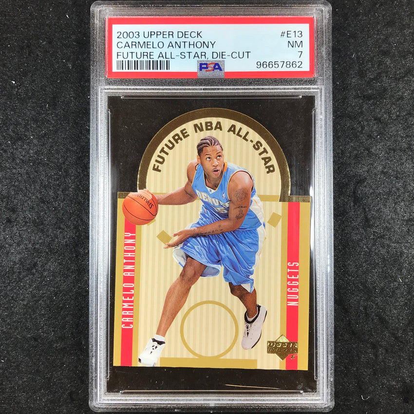 2003 Upper Deck CARMELO ANTHONY Rookie Future All-Star Die-Cut #E13 PSA 7 (862)